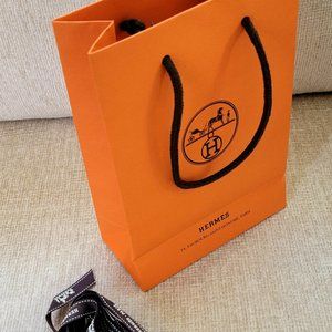 Authentic Hermès Shopping Bag with Ribbons